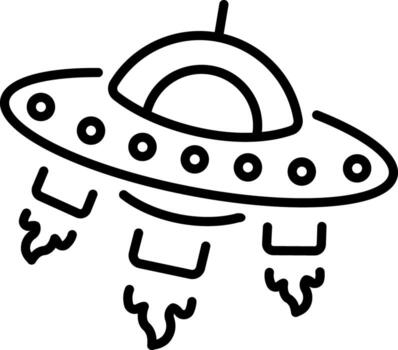 A linear style icon representing ufo vector
