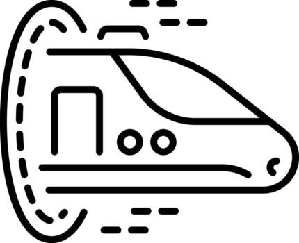 un contorno estilo icono representando Hyperloop vector