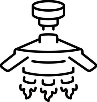 A line style icon showing spacecraft vector