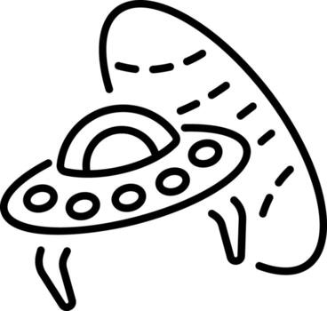 A linear style icon representing space wormhole vector