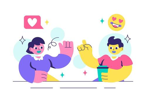 Concept of Emotional Intelligence with Brain, Empathy, and Self-Awareness Skills vector