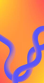 Orange Gradient abstract background Liquid Ribbon wavy Pipe and space for Elements vector