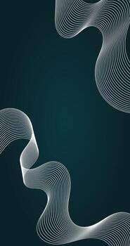 Abstract Vertical background with wavy lines Futuristic technology style Elegant background for business presentations vector