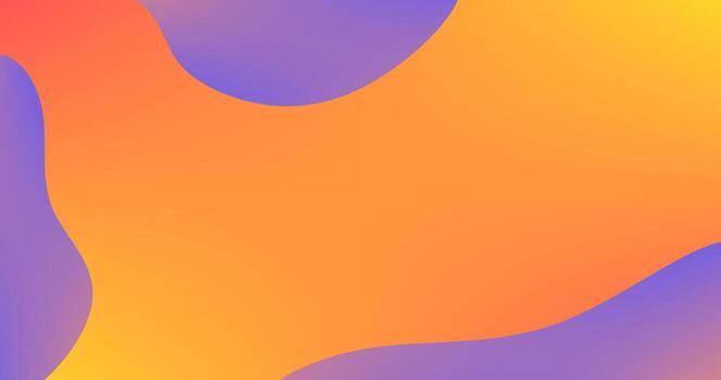 Purple Orange Gradient Abstract Background with Fluid Shapes Futuristic Technology Style for Screen Saver and Copy Space vector