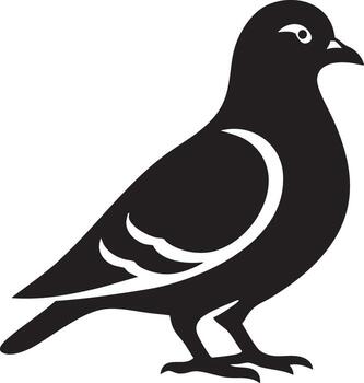 Elegant dove of peace symbol icon design featuring a stylized bird in flight representing harmony and serenity vector