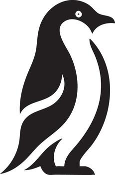 A charming stylized penguin bird icon designed with a clean modern aesthetic suitable for various digital and print applications vector