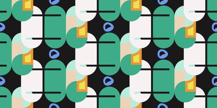 Memphis color pop pattern playful geometric blocks bold abstract groove vector