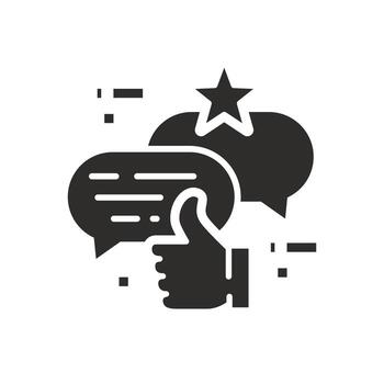 good client review, customer feedback icon, good client review, satisfaction recognition, support service, flat illustration vector