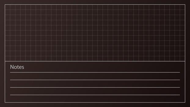 Grid background with line blueprint, black tech paper. vector