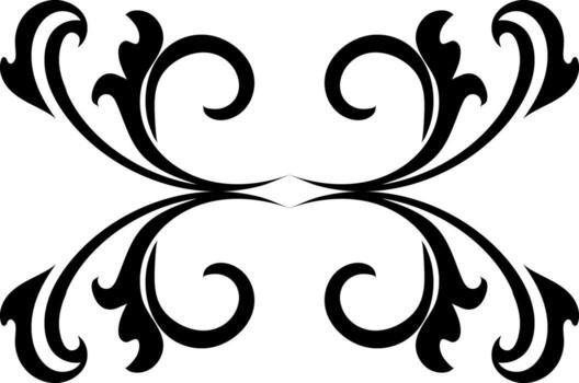 Elegant Ornate Flourish and Scrollwork Decorative Element vector