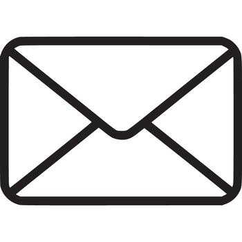 Email icon isolated on white background a simple and clean representation of digital communication, suitable for websites, apps, and marketing materials, conveying connection vector