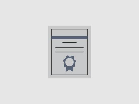 shows a certificate within a frame vector