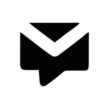 correo electrónico sobre icono mensajería y comunicación símbolo vector