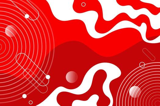 Red Background Design with Random Geometric Shape Modern Futuristic Tech Design wave vector