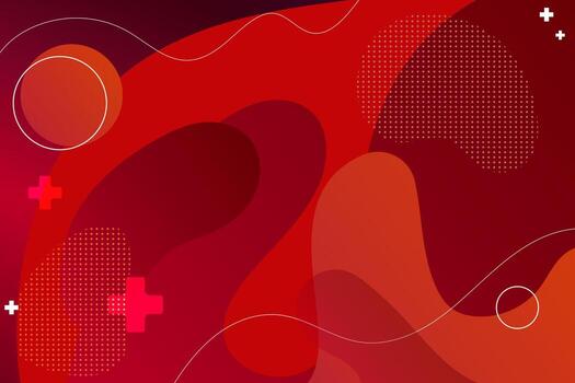 Red Gradient Background Design with Random Geometric Shape Modern Futuristic Tech Design for prints, posters, cards. vector