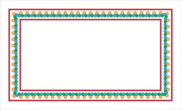 Abstract boundary bubbles frame, seamless circle rectangle art pattern design background illustration vector