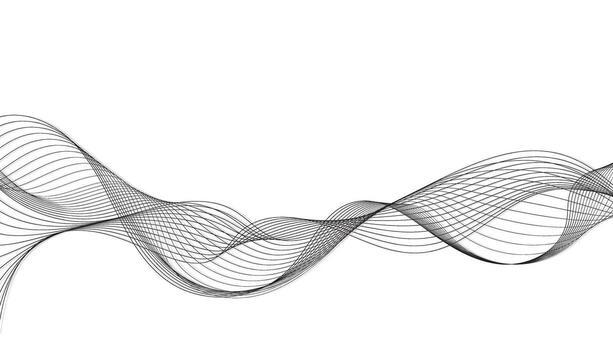 resumen negro ola líneas en blanco antecedentes para moderno diseño vector