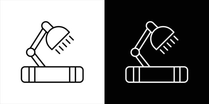 illuminating knowledge icon. contain study lamp and book, education, lifelong learning at the speed of light thin line style icon symbol sign for your app and web vector