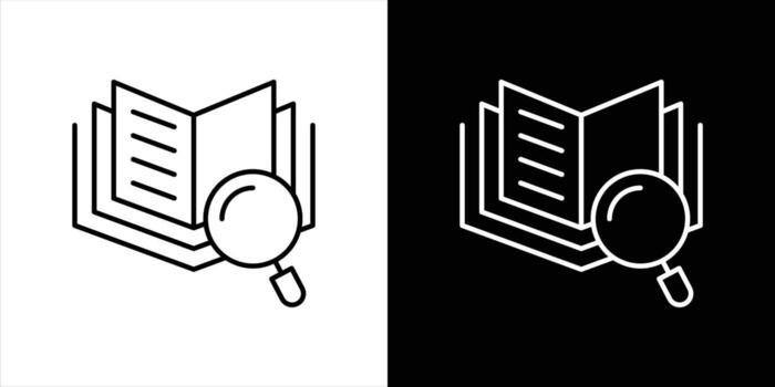 knowledge uncovered icon. contain depicting discovery, research, power of learning through reading thin line style icon symbol sign for your app web vector