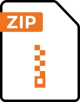 File format extensions. ZIP file format document icons. document extension symbols. web format information. vector