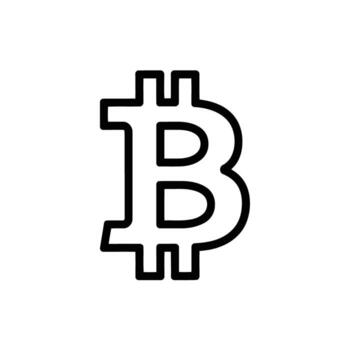 Bitcoin Symbol, A Clear and Modern Representation of the Popular Cryptocurrency for Financial Applications vector