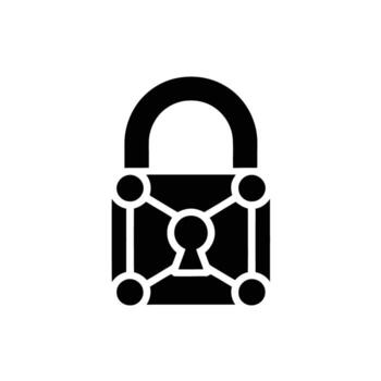 Digital Network Security Strong Protection Cyber Technology Secure Lock Digital Data Encryption vector