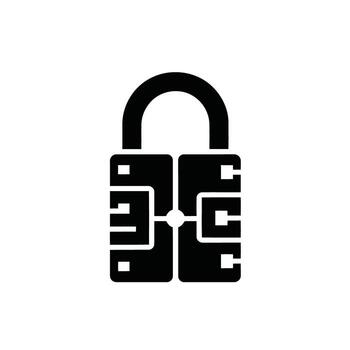 Security and Protection Digital Padlock Cyber Security Concept Protection of Personal Data and Privacy vector