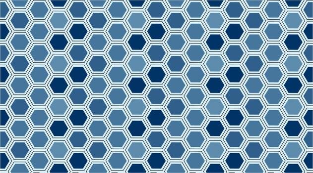 Blue hexagonal pattern. Abstract hexagonal structures vector