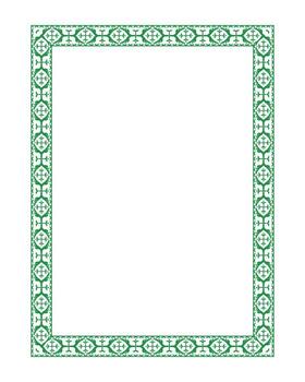 Minimal decorative frame and border set with plant-inspired square and circular text box layouts vector