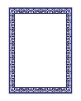 artístico dibujado a mano marco y frontera diseño con floral, abstracto, y geométrico elementos para cubre vector