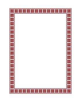 Creative botanical frame and text box border set with square, round, and hand-drawn plant shapes vector