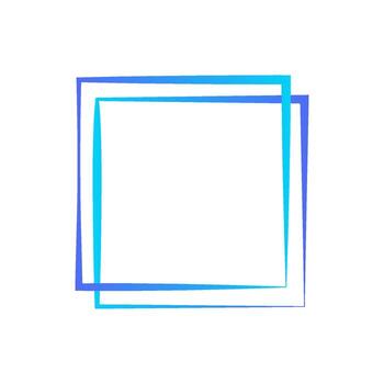 Abstract Blue Gradient Square Frame Design Element vector
