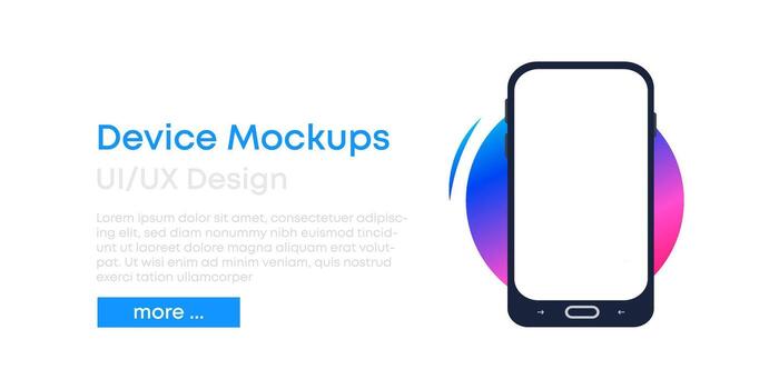 Smartphone Mockup UIUX Design Template vector