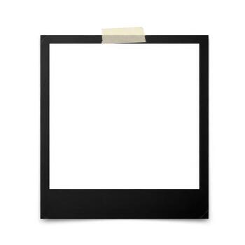 blanco instante foto marco con cinta aislado en blanco antecedentes