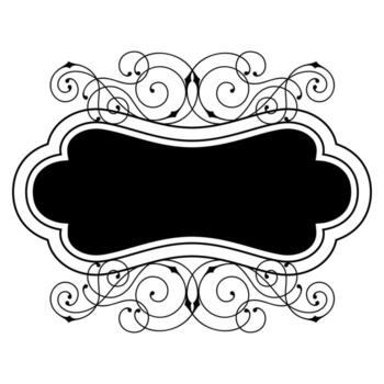 Line curl frame. Modern linear background. vector