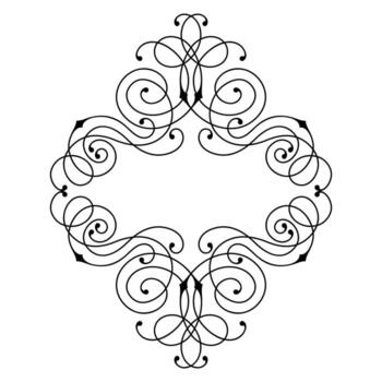 Line curl frame. Modern decorative linear background. vector