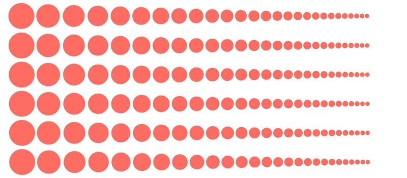 Dynamic red gradient dots pattern, ideal for backgrounds, modern web design, and abstract branding. vector