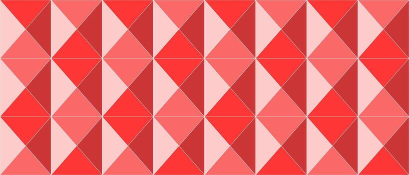 Bold red geometric cube pattern for abstract backgrounds, packaging, and modern print design. Symmetrical red geometric shapes forming a repeating cube illusion. vector