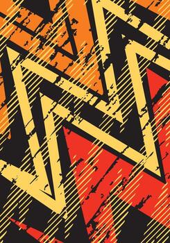 Abstract geometric background of triangle pattern with grunge texture vector