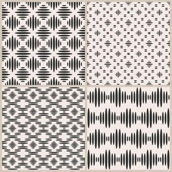 Set of four geometric seamless patterns vector