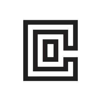 ilustración de un cuadrado laberinto modelo con un central rectangular forma vector