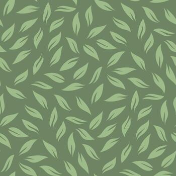 verde fluido botánico hoja sin costura modelo antecedentes vector