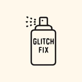 falla reparar rociar botella icono para software depuración y problema resolución vector