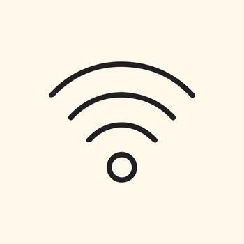 sencillo Wifi señal icono diseño demostración inalámbrico conectividad red acceso vector