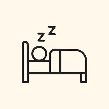 Peaceful rest for a refreshed tomorrow a simple graphic depicting deep slumber vector