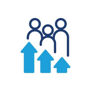 community growth colored icon design good for web or mobile app vector