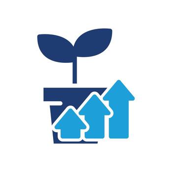 crecimiento firmar de colores icono diseño bueno para web o móvil aplicación vector