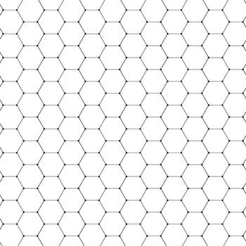 Hexagon molecular seamless pattern. Abstract honeycomb background. Hexagon shapes pattern vector