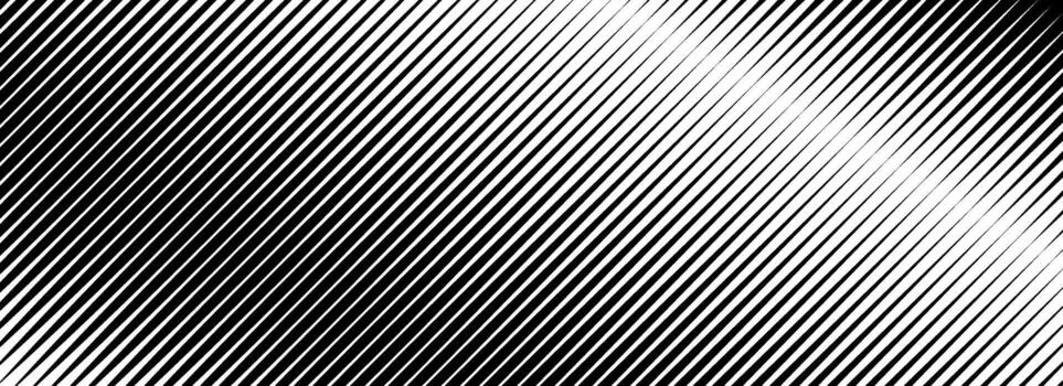 Linear halftone diagonal gradient. Black oblique striped gradation background. Repeating slanted pattern backdrop. Vibrating parallel linear wallpaper. Abstract tilted moire texture overlay. vector
