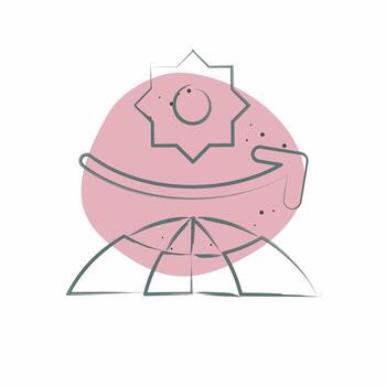 Icon Ozone Layer. related to Spf and Sun symbol. Color Spot Style. design editable vector